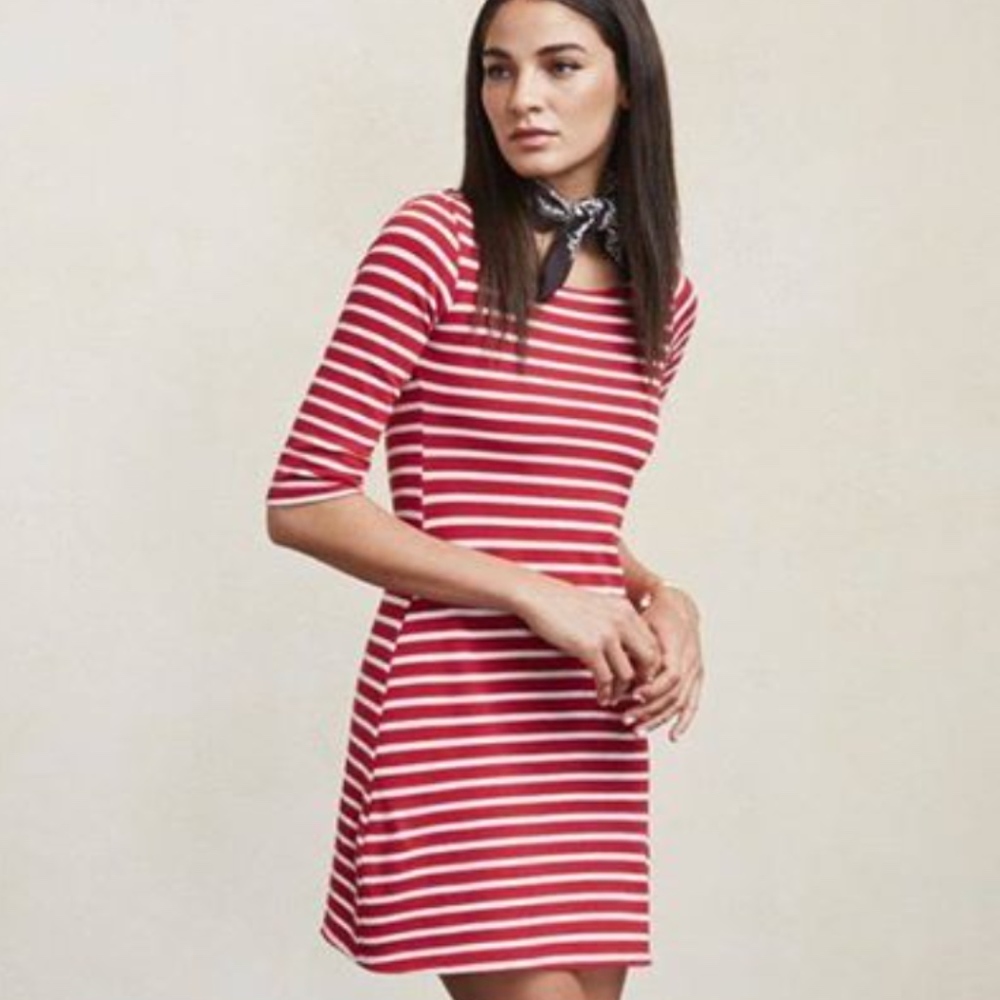 Reformation Red/White Striped Dress